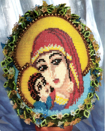 Easter gift egg bead blessed virgin Mary