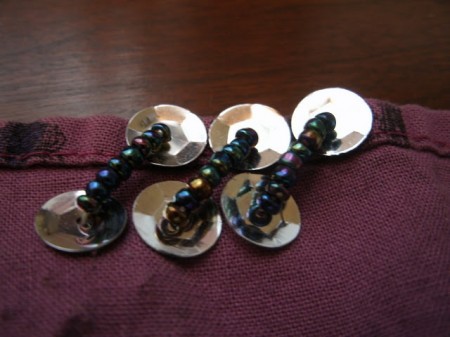 Learn to embroider. Beads and sequins.