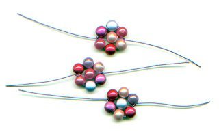 Flower bracelet made of beads
