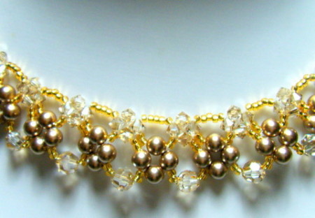 Плетем золотое ожерелье