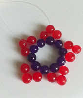 Small flower round beads