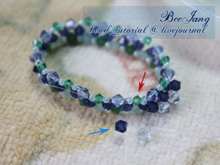 Supplement the cameo beads and bicone