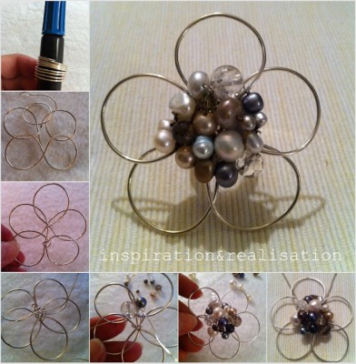 Original flower bead and wire