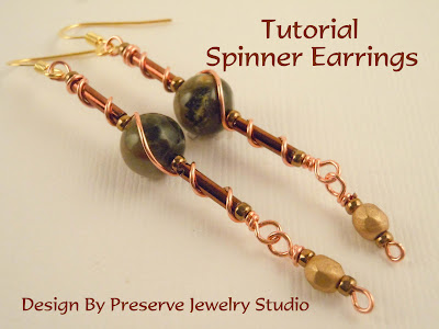 Long bead earrings, beads and wire