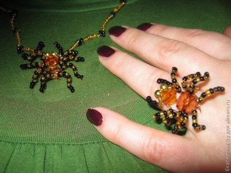 Підвіска і кільце у вигляді павука