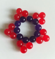 Small flower round beads