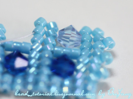 Braided beaded bracelet with bicone