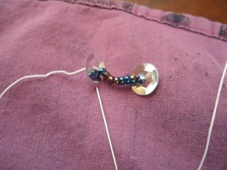 Learn to embroider. Beads and sequins.
