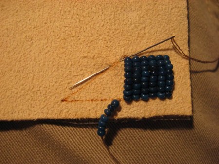 Embroider with beads. Lesson two