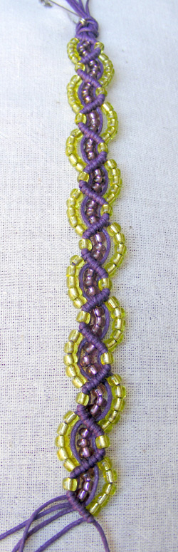 Macrame bracelet with beads