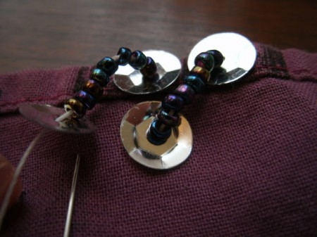 Learn to embroider. Beads and sequins.