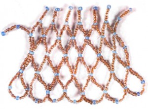 Mesh and forget-me-not. Egg bead for beginners