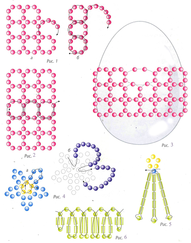Бисероплетение яйца. Схемы