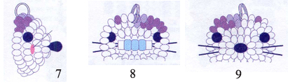 Брелок из бисера в виде кошки. Шаги 7-9