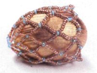 Mesh and forget-me-not. Egg bead for beginners