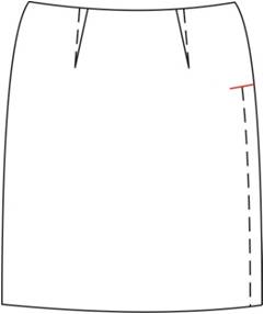 Обработка юбки: застежка на тесьму-молнию