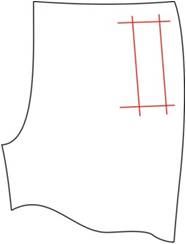 Обробка штанів: бічні кишені в рамку на передніх частинах половин штанів