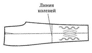 Обработка брюк: формование передних и задних частей половин брюк 