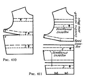 Strapless bodice with horizontal parallel folds