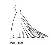 юбка со шлейфом классического стиля