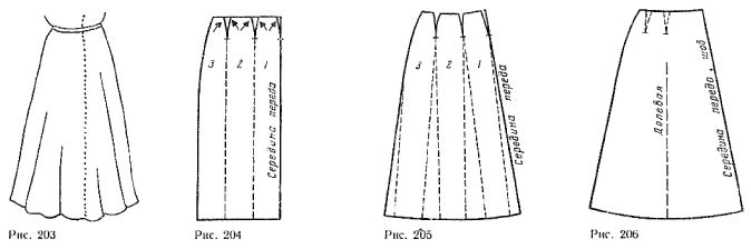 Skirt with tails from the waist line