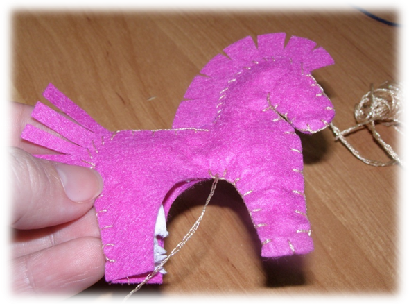 Master class. Making a Christmas horse felt