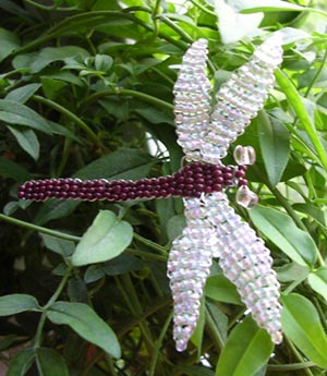 Dragonfly from beads