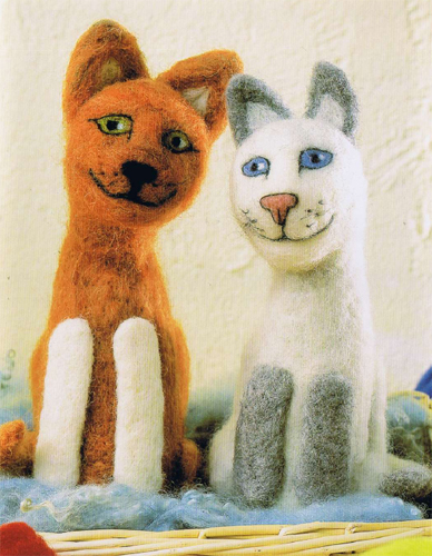 Cat from felt. Feliziani