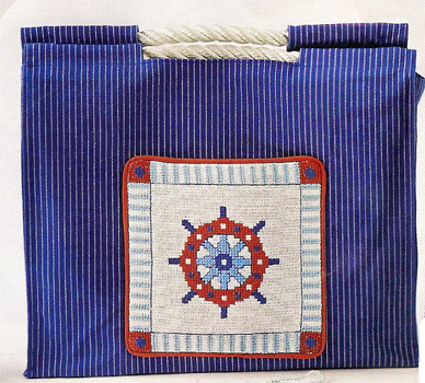 Bag in a nautical theme. A little cross-stitch