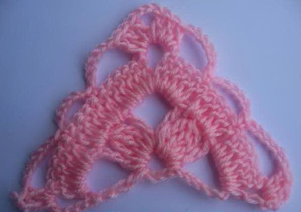 Pattern for knitting hipernova. Half flower square