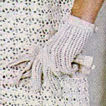 Crochet lace gloves
