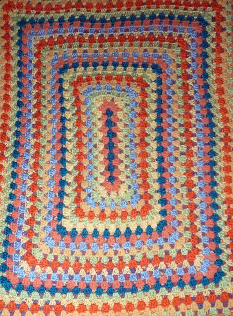 Knitted picnic blanket