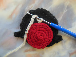 Crochet applique crochet Snegir