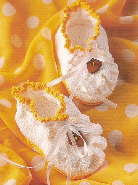 Booties sandals crochet for 2-3 months (+ schema)