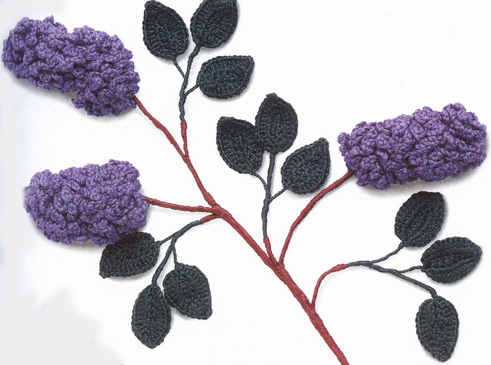 Bulk flowers lilac crochet (diagrams)