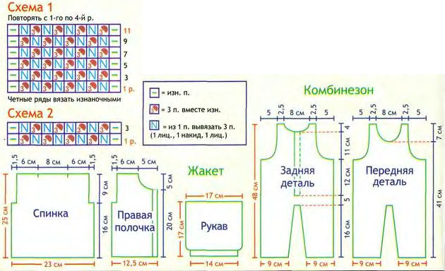 Комбинезон Спицами Для Новорожденных Схемы Фото