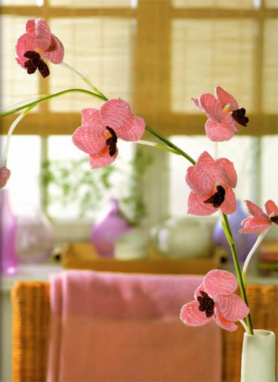 Цветы орхидеи крючком (+ схема)