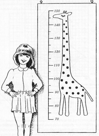 Giraffe with centimeter