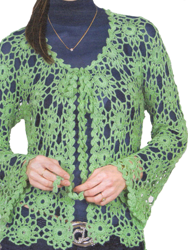 Emerald cardigan crochet (+ schema)