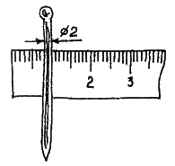 Измерение толщины спицы