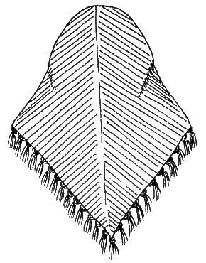 Вязание косынки с бахромой