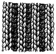 Lesson 14. Knitting samples with removed and elongated loops. Gum