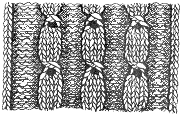 Рельефный узор плотного вязания
