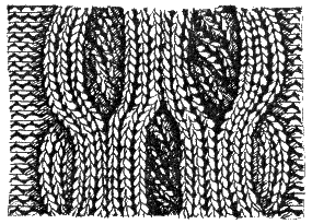 Вязание жгутов с тройным переплетением в кольцах