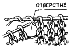 Двойной накид с удлиненным отверстием