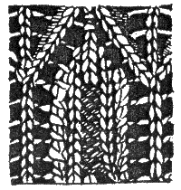 Вязание узора Ажурные домики