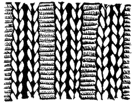 Lesson 2. Samples of knitting front and back loops