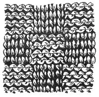 Lesson 2. Samples of knitting front and back loops