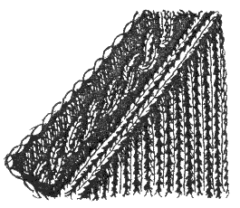 Способ вязания - жгут из 4-х петель