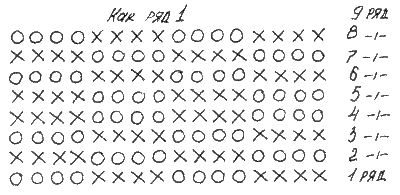 Lesson 2. Samples of knitting front and back loops